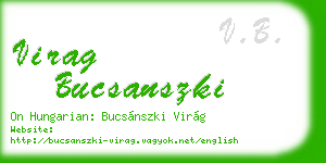 virag bucsanszki business card