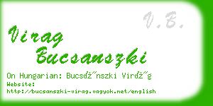 virag bucsanszki business card